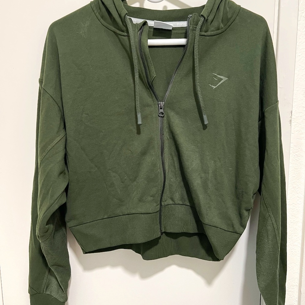 Gymshark Crop Zip Up.☘︎ ݁˖